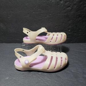 CROCS *Isabella* Sparkle  Kids Flat Sandals Size 9